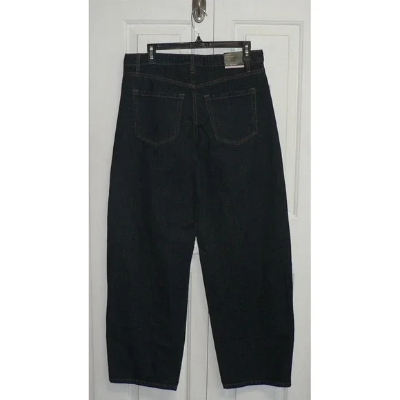 Wild Fable Women's Mid-Rise Relaxed Barrel Rigid Denim Jeans Dark Rinse Size 6 - Picture 6 of 8